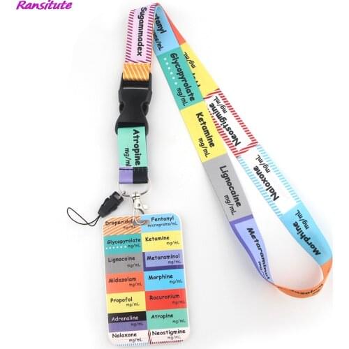 Ransitute R1422 Medical Lanyard Credit Card ID Holder Badge Doctor Nurse Student Women Travel Bank Bus Business Card Cover Badge