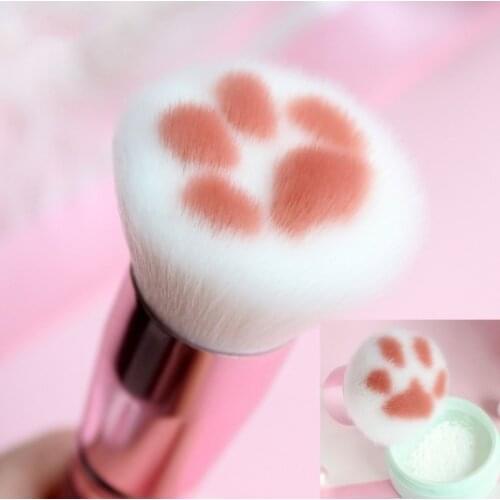 Soft Cute Cat Claw Paw Makeup Brushes Fibre +Aluminium +Wood Kawaii Foundation Powder Concealer Blush Brush Lasting Tool