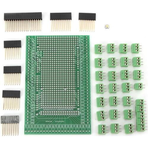 1 set MEGA-2560 PCB Prototype Screw Terminal Terminal Block Shield Module Block Shield Board Kit Breakout Board