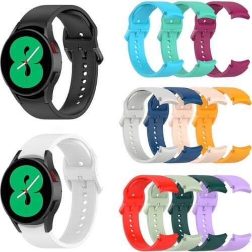 Silicone 20mm Watchstrap Band For Samsung Galaxy Watch 4 44MM 40MM 4 Classic 46MM 42MM Smart Wristband Bracelet Wriststrap belt