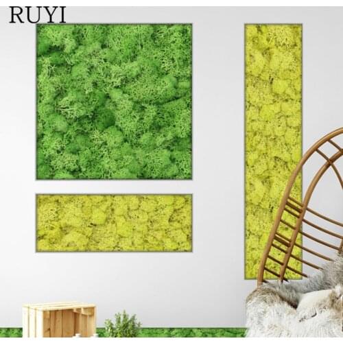 RUYI custom made Artificial plants eternal moss wall Garden wedding home decor wall DIY Flower material Mini Garden Accessori