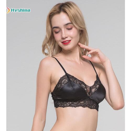 Sexy Lace Silk Silk Thin Mold Cup Rimless Comfortable Bra
