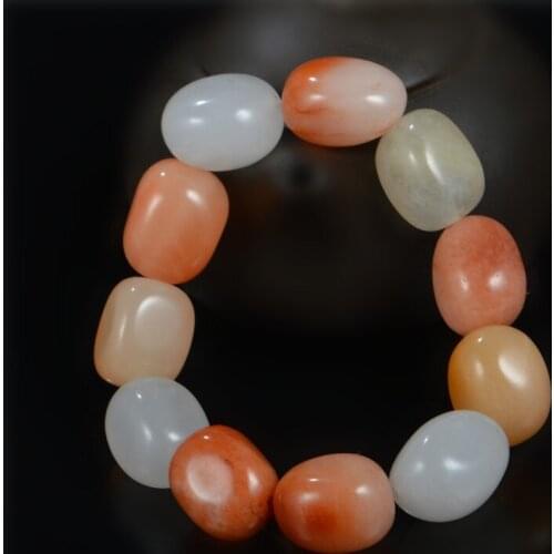10PCS 13-17MM natural jade bracelet Jade Beads Bracelet Bangle Handmade Bracelets