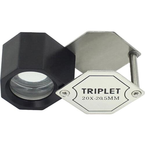 20x Magnification Portable Pocket Jewelry Magnifiers Optical Glass Lens Jewel Magnifying Glass Identify Loupe