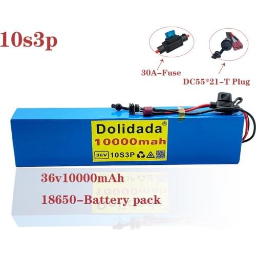 36V 18650 lithium battery puck 10S3P 600W or less, suitable for scooter E Twow scooter m365 pro ebike backup power supply