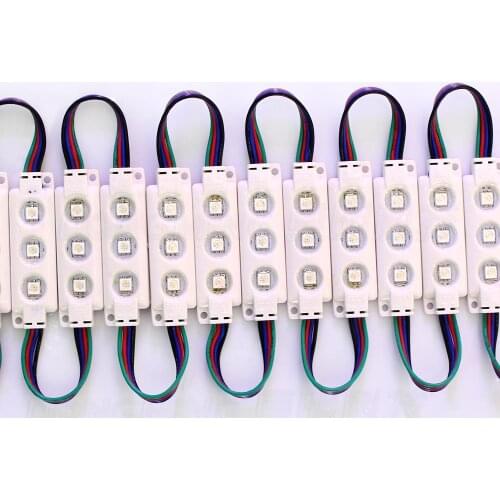 3LED Super Brightness RGB LED Module Light DC12V Waterproof IP65 Injection Module 5050 SMD 0.72W light decorative Advertise Sign