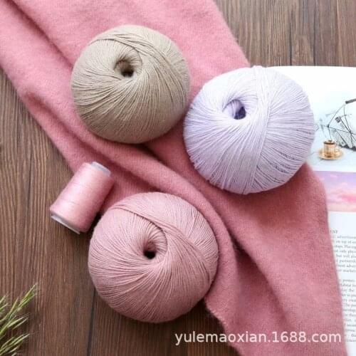 50+20g/set 100% Mongolian Cashmere Baby Hand-knitted Cashmere Yarn Wool Cashmere Knitting Yarn Ball Scarf Wool Yarny