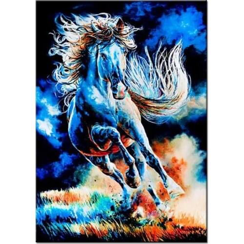 5D diamond painting colorful horse full square round cross stitch diamond mosaic diy embroidery animal wall decorative puzzle