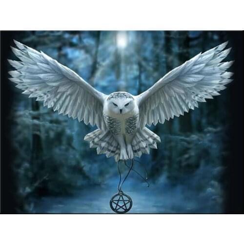 Almaznaya Full Square Diamond Embroidery Flying Owls 5D DIY Diamond Painting Cross Stitch Diamond Mosaic diamond pattern JS1599