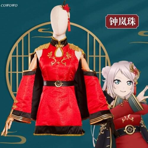 Anime ! LoveLive! All Stars Zhong Lanzhu Sho Ranju Queendom SJ Lovely Dress Cheongsam Cosplay Costume Halloween Party Suit NEW