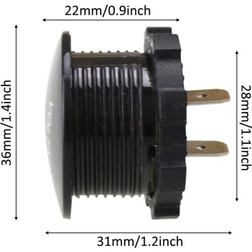 Car Display Voltmeter with Touch ON OFF Switch 12V /24VMotorcycle DC 3V-35V LED Panel Digital Voltage Meter