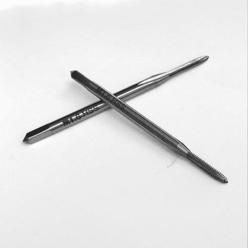Free shipping 2PCS HSS6542 made Non standard M0.8-M3.5 HSS taps Full CNC grinded straight flute Machine taps for metal workpiece