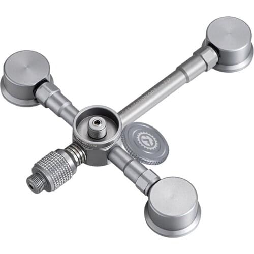 CAMPINGMOON 3 In 1 Butane Adapter with Stable Bracket Gas Cartridge Head Conversion Adapter Nozzle Bottle Type Butane Convertor