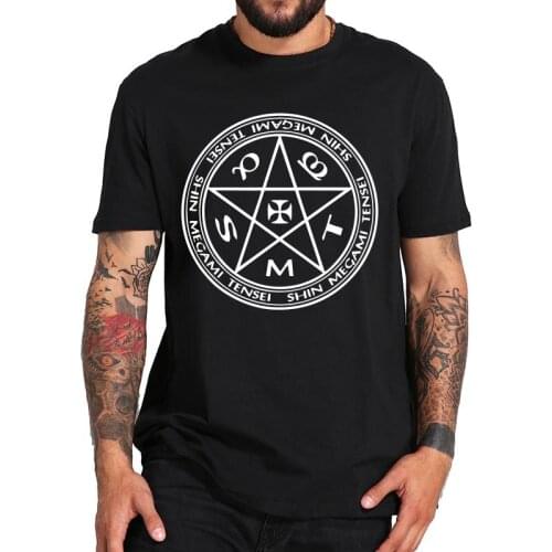 Shin Megami Tensei T Shirt RPG Game Lovers T-Shirt 100% Cotton High Quality Soft Crew Neck Short Sleeve Tee Tops