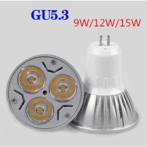 1PCS Gu5.3 LED Spotlight Bulb Dimmable Lamp GU53 9W 12W 15W 85V-265V Warm Cool White LED Bulb CE ROHS