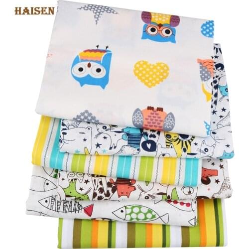 Haisen,Printed Twill Cotton Fabric,Animal Series 100cm*160cm For DIY Quilting Sewing/Tissue Of Baby&Child/Sheet,Pillow Material