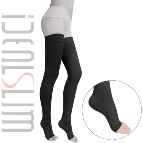 IDEALSLIM 23-32mmHg Medical Graduate Compression Stockings Women Open Toe Long Socks for Varicose Veins