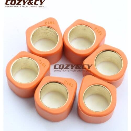 6PC Polygon Roller Set Sliders 16x13mm 5.5gram set for GILERA Easy Moving 50 95-96 Storm 50 94-95 Typhoon 50 94-97
