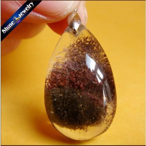 Natural Green Phantom Healing Crystals Point Pendant Necklace Garden Crystal Stone Beads Pendants for Jewelry Making IS926