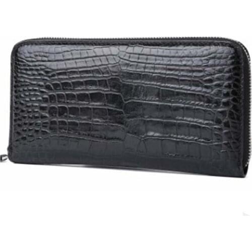 LINSHE New alligator skin long zipper purse stylish business handbag for men men clutch bag