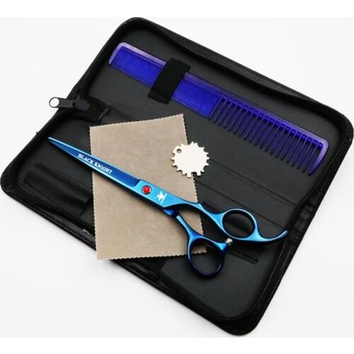 Professional Pet Grooming Scissors 7 Inch Cutting Scissors Barber Pet Shears Blue Style with Comb