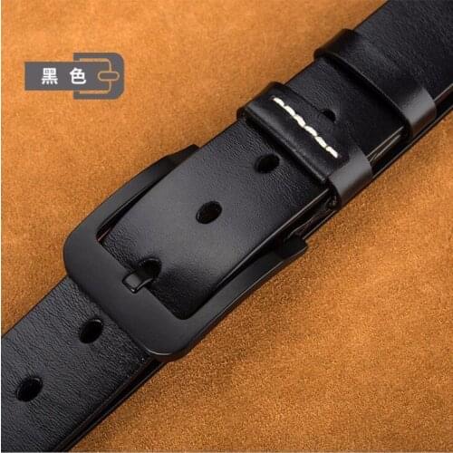 Famous brand Pin Buckle Cowhide Genuine Leather Belts Vintage Brand Waistband Strap