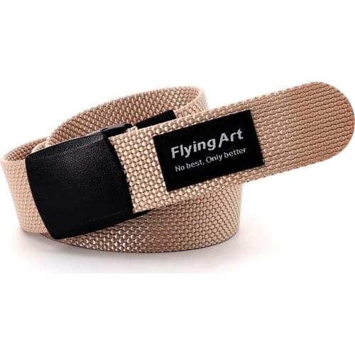 Flying ART 2021 Mens High Quality Belt Buckle Adjustable Outdoor Casual Belt Military Training Jeans Womens belt
