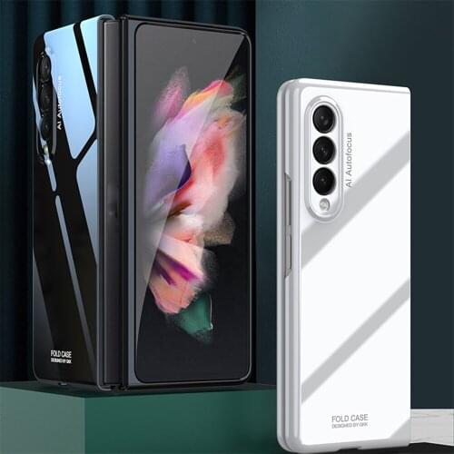 Fold Dark Night Green Case For Samsung Galaxy Z Fold3 Case Hard Shell All-Inclusive anti-drop Z Fold 3 5G Mobile Phone Cover