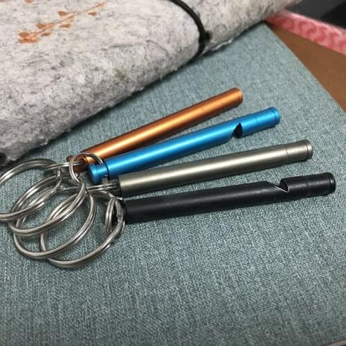 Outdoor emergency whistle aluminum alloy survival whistle child survival whistle field survival equipment 5PCS