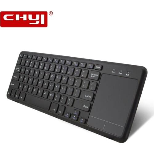CHYI Ultra Thin 2.4G USB Wireless Keyboard With Touch Pad Portable Slim 78 Key Kaypad For Computer Windows Tablet Laptop Desktop