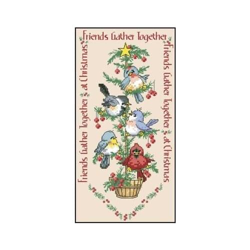DIM 08724 Little Birds Party cross stitch 11CT 18ct 14ct cotton thread embroidery DIY handmade needlework