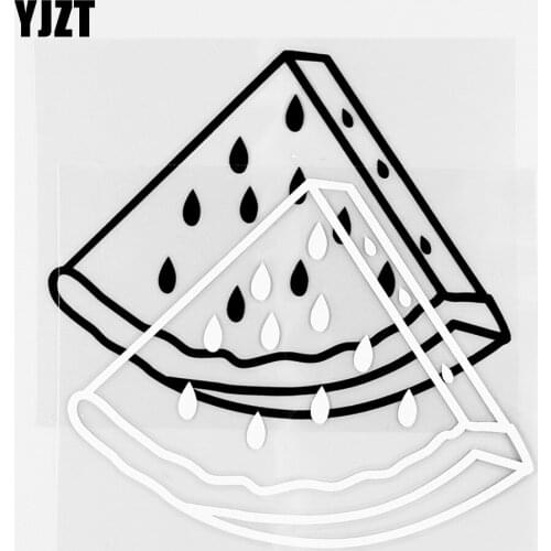 YJZT 13.4×10.5CM Watermelon Creative Car Stickers Vinyl Decals Car Window Decor Black / Silver 10A-0839