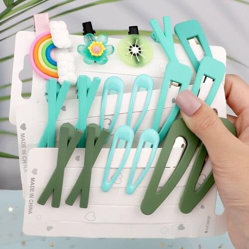 Cute Cartoon Green Style Fruit Colorful Children Sweet Hair Clips Barrettes Headdress Kids Baby Fashion Lovely Hair Accessories