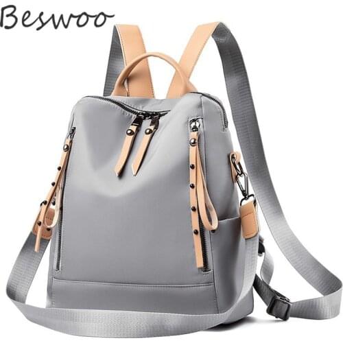 Hot Sale Womens Backpack 2021 Waterproof Oxford Fashion School Girl Backpack Zipper Shoulder Bag Large Capacity Travel Backpack