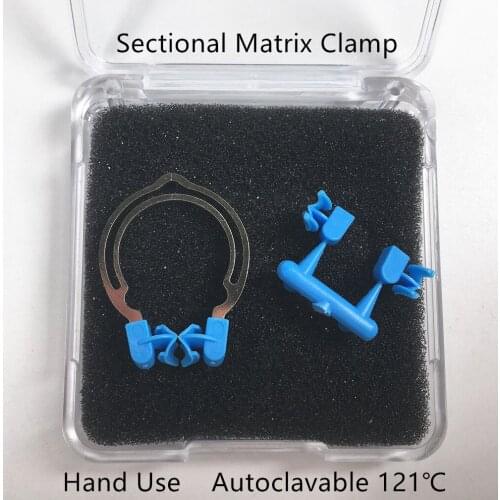 1Set Dental Sectional Contoured Matrix Clip Matrices Clamps Wedges Autoclavable 121℃ Replacement Type B Stainless Steel