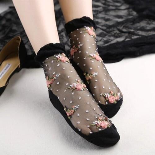 10 pieces = 5 pairs/lot women shocks 2017 New Summer Fashion flower womans socks girls scoks