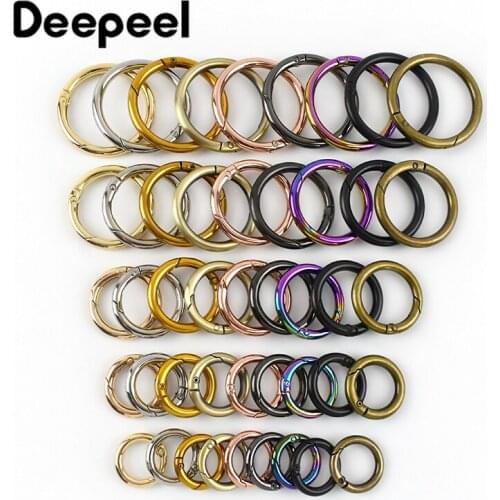 10pcs 16/20/25/32/38mm Spring Ring for Bag Strap Handbag Handle Buckle Clasp Dog Collar Webbing Clip Snap DIY Accessori