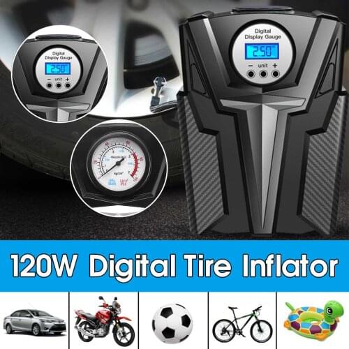 12V 150PSI Rechargeable Air Pump Tire Inflator Cordless Portable Compressor Digital Car Tyre Pump for Car Bicycle Tires Balls