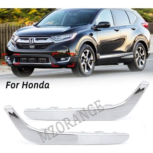 2Pcs Chrome Front Fog Light Cover Trim for Honda CR-V CRV 2017-2021 Molding Trim Auto Chromium Fog Lamp Cover Bezel Trim
