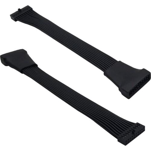 2 Pack Small Mini USB 3.0 19 Pin Internal Extension Header Adapter Cable for Motherboard 5.9-Inch(15cm)