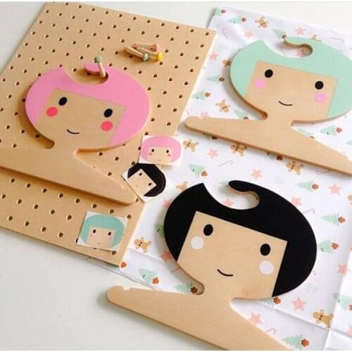 26cm/Childrens wood hanger baby clothes frame cartoon hanger
