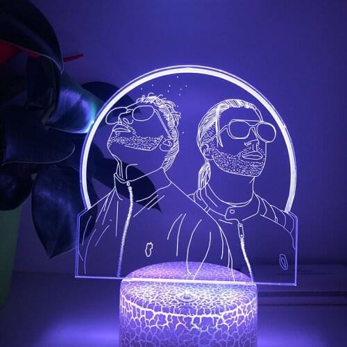 3D LED Night Light French Rap Group PNL Home Decor Bedroom Cartoon Table 16Color Changing Touch Lamp For Fans Gifts Light