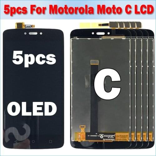 5pcs 5.0"For Motorola Moto C XT1754 XT1755 XT1756 XT1757 XT1758 XT1750 LCD Display Digitizer Panel Screen Assembly Replacement