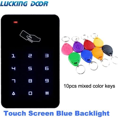 Standalone Access Controller 125Khz RFID Access Control Keypad digital panel Touch Screen Backlight Card Reader Door Lock System