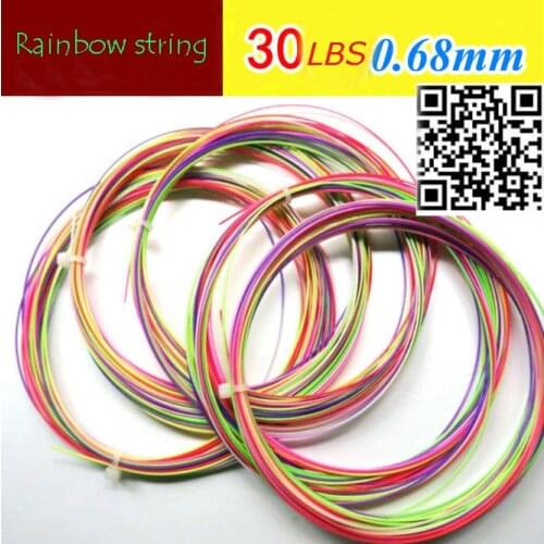 Free shipping(10pcs/lot) AB79 30 lbs badminton Strings badminton racket genuine NANO rainbow string