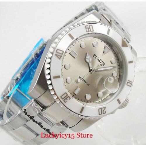 BLIGER Brand Fashinal MIYOTA Movement Mechanical Wristwatch 40mm Date Function Sapphire Glass Men Watches