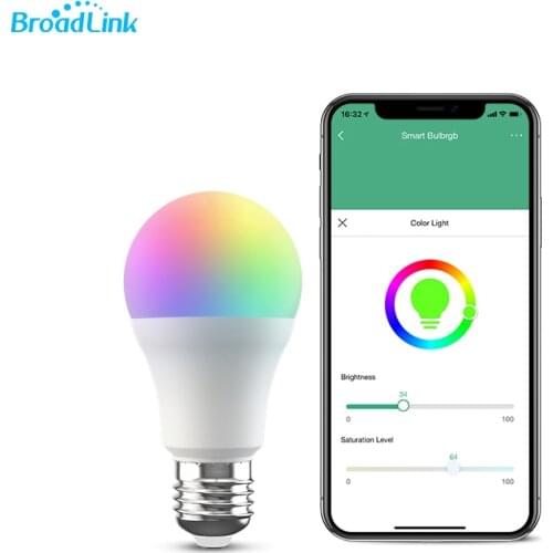 BroadLink LB27 Smart Wi-Fi RGB Bulb Dimmer Timer Light Works With Google Home & Alexa