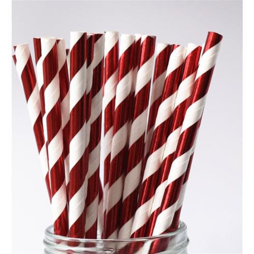 25pcs color paper straws party supply colorful mixed Paper Straw Kids Birthday Party Wedding Decorations Paper Drinking Straws