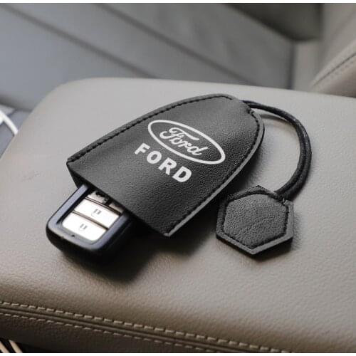 1Pcs PU Leather Car Key Case Key Dustproof Accessories For Ford Kuga Mondeo Fiesta Escape Ecosport Focus Fusion Ranger Explorer