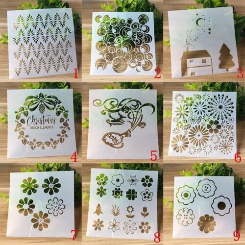 Love flower Stencils for painting Template Drawing DIY Photo Album Scrapbooking Diary Bullet Journal Templates Decor Reusable